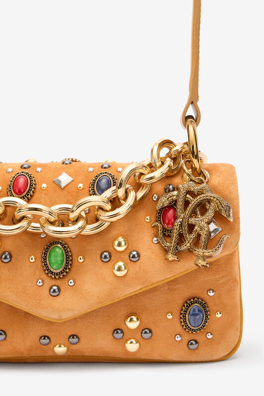 RC Small Bag with Stones and Chain Yellow VKB017-PC003
