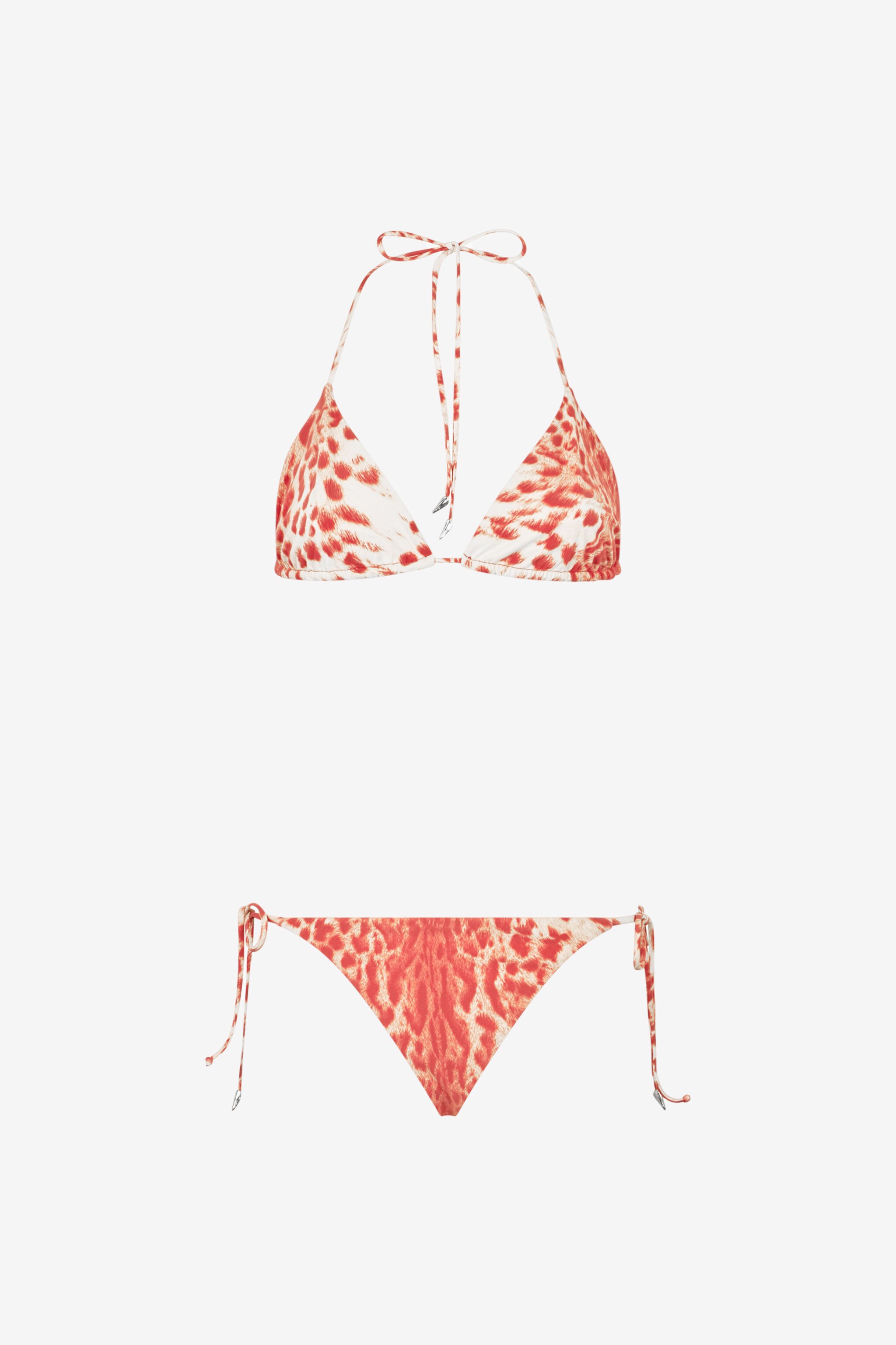 RC Bikini À Imprimé Jaguar Skin Rouge UKW001-HVN58