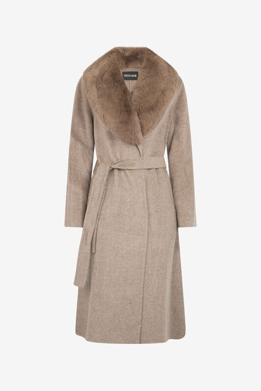 RC Cappotto Marrone in Lana e Cashmere TORTORA MELANGE OOT50B-WH016
