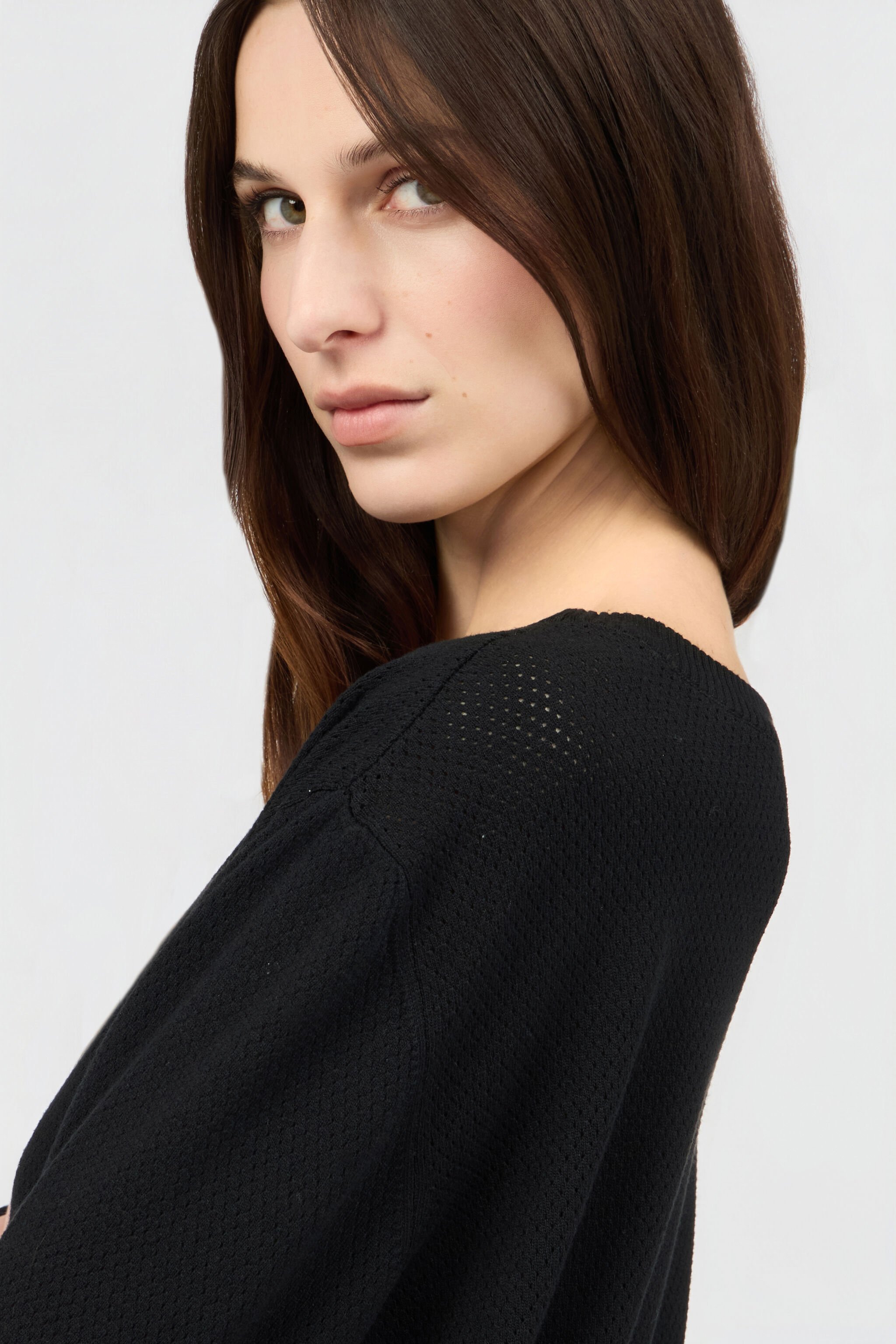 RC Black Viscose Sweater BLACK SOM60B-VI011