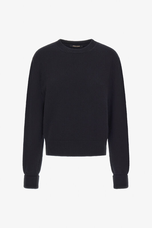 RC Cropped Knit Sweater Black TKM623-MQ001