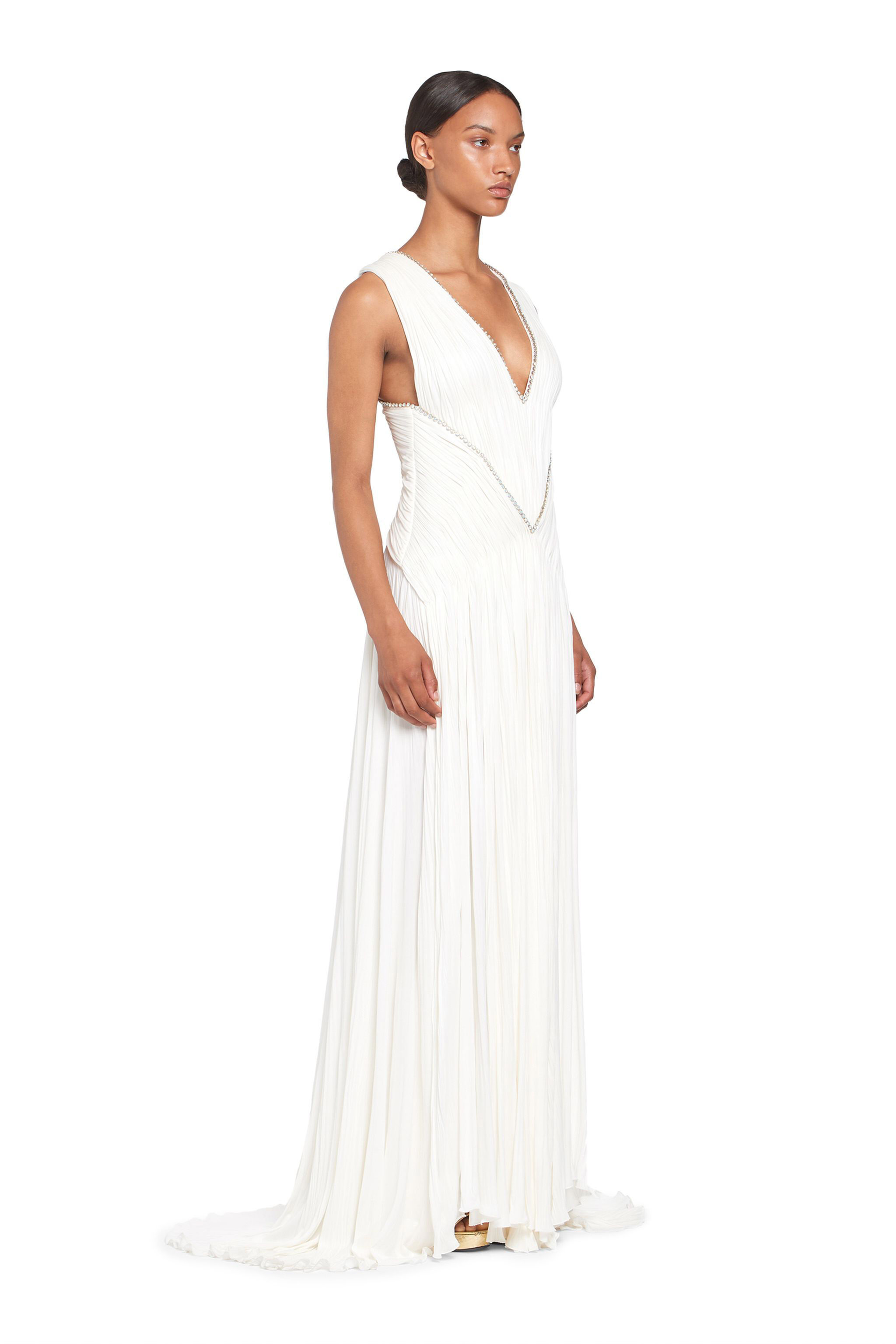 RC Lange Robe mit Verzierung WHITE IQR101-JJ035