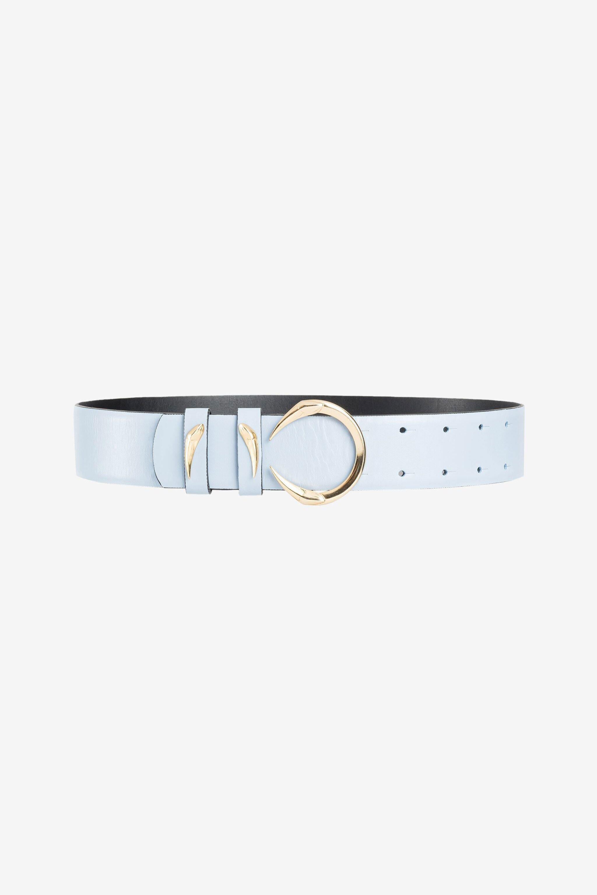 RC C Logo Leather Belt Light blue OKC007-PZ132