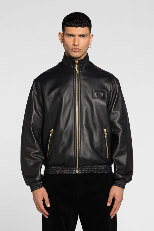RC Bomber de cuero Tiger Tooth BLACK NNP817-PN001