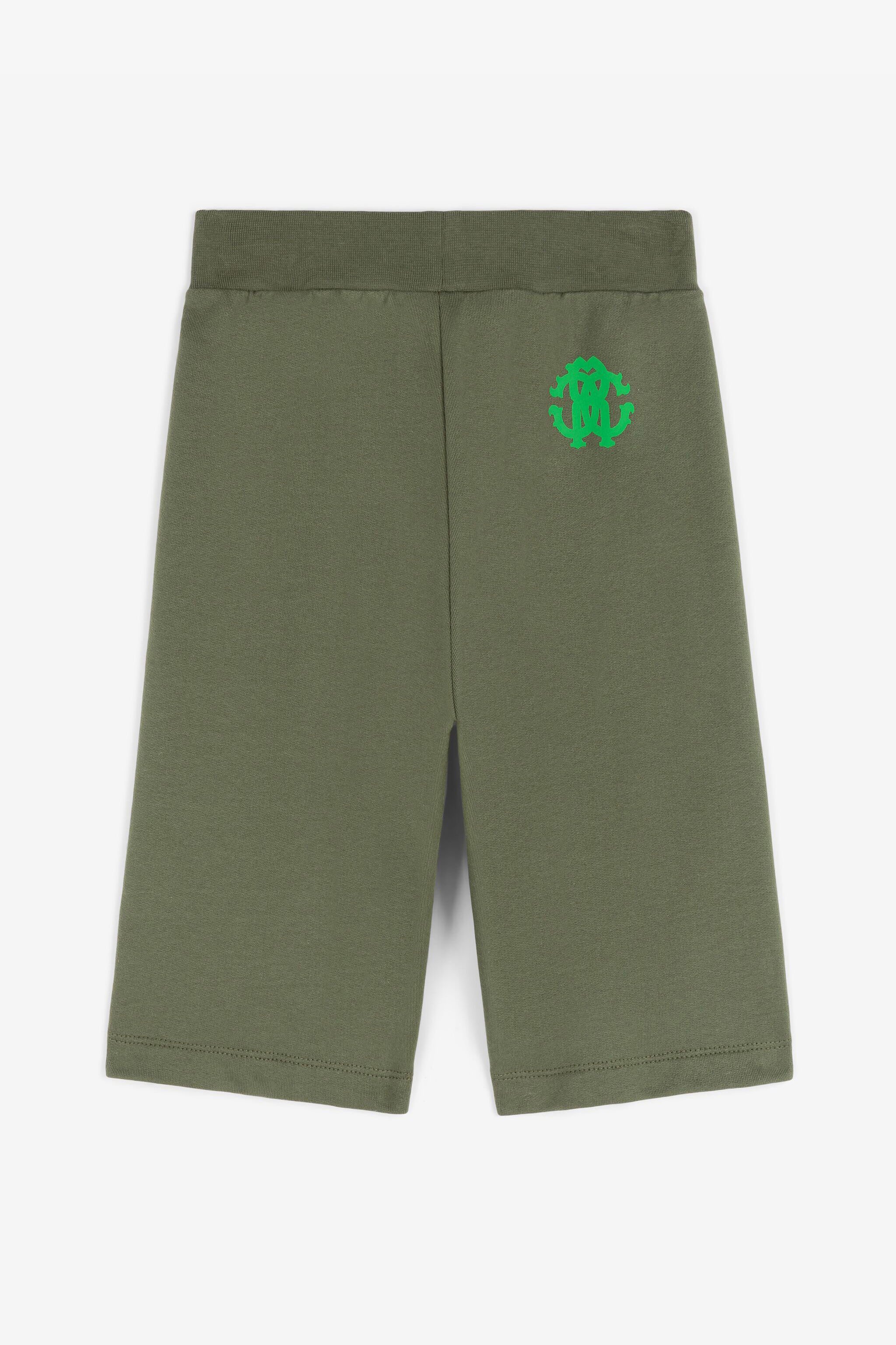 JU Hose mit Logo-Print Dunkelgrün RJT224-CF050