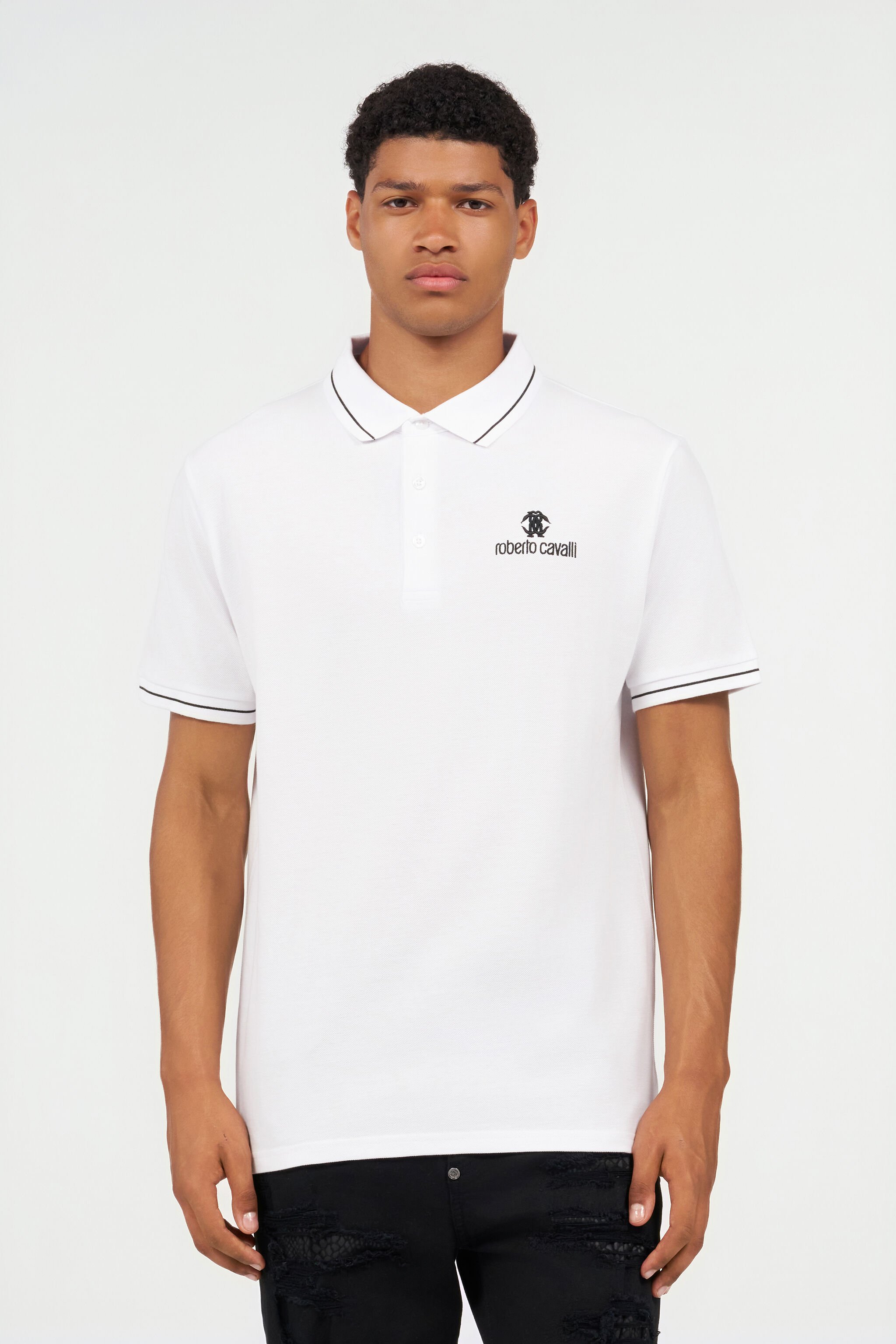 RC White Polo Shirt With RC Logo WHITE QOT64B-KB001