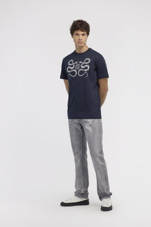 RC T-shirt con stampa Serpenti Blu scuro NOT60O-JD060
