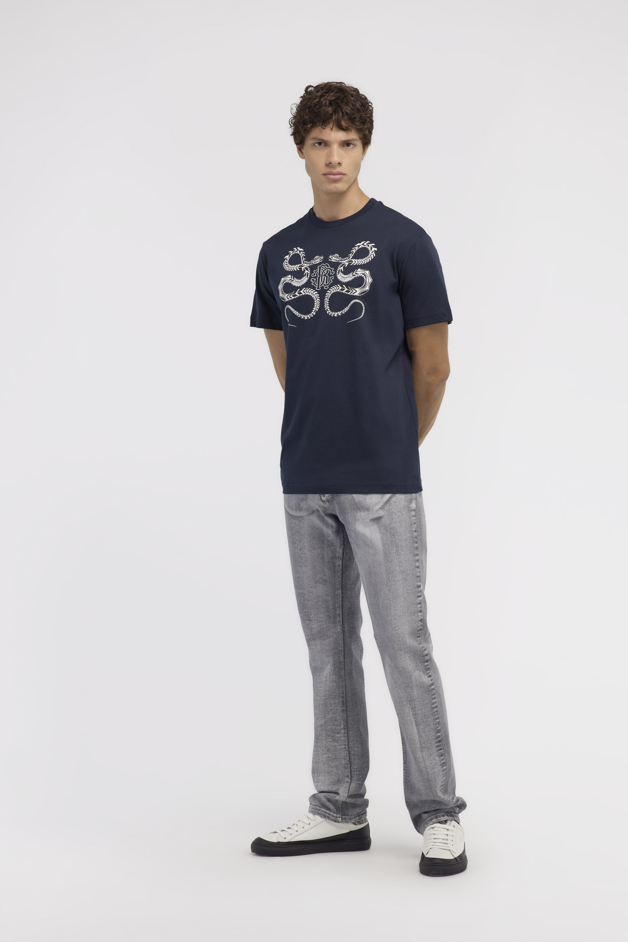 RC T-shirt con stampa Serpenti Blu scuro NOT60O-JD060