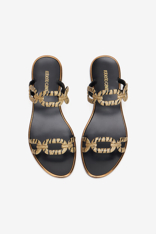RC Sandales Dorées Et Noires BLACK/GOLD WKS007-PA064