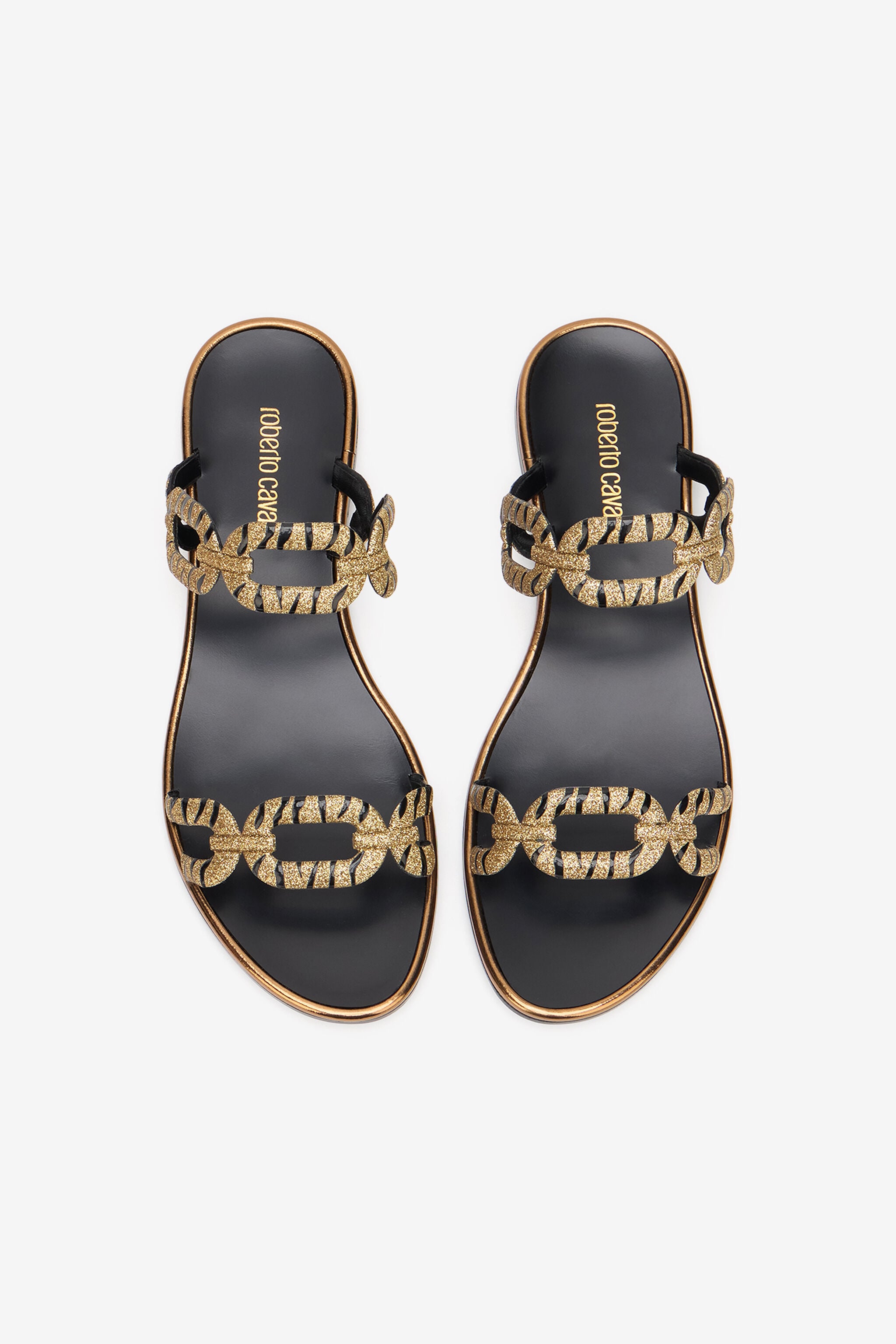 RC Sandales Dorées Et Noires BLACK/GOLD WKS007-PA064