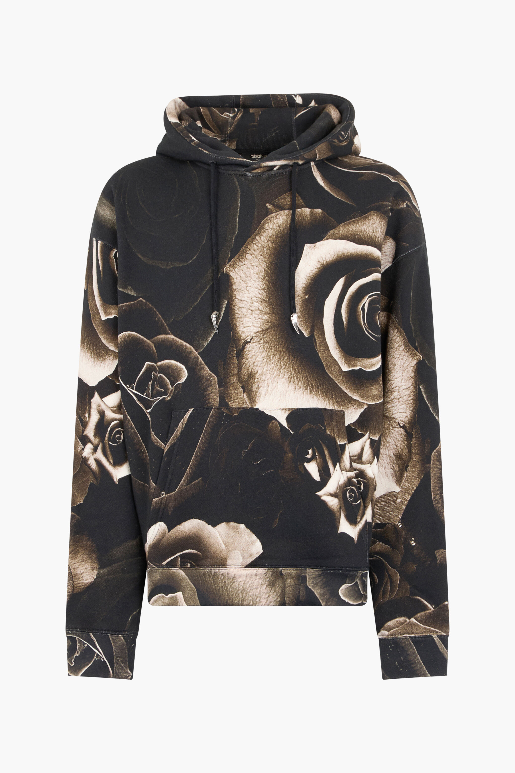 RC Rose-Print Hooded Sweatshirt Black/White URT69B-5ON48