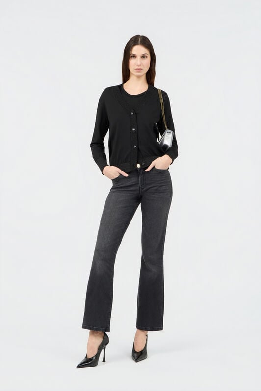 RC Twin Set in Black Knit BLACK SOM60F-VI011