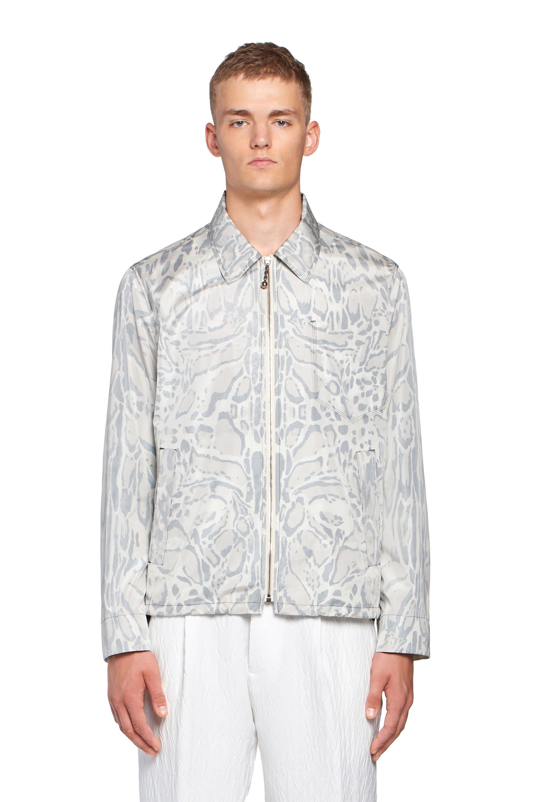RC Off white lynx printed jacket NATURAL/OFF WHITE IMT802-7GR13