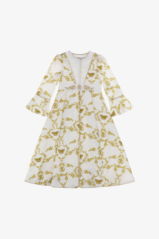 JU Printed Dress White SJT149-SCL50