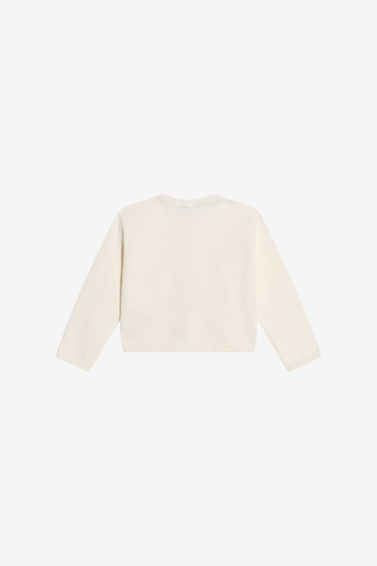 JU Ivory Cotton Cardigan MILKY WHITE WJM600-MG001