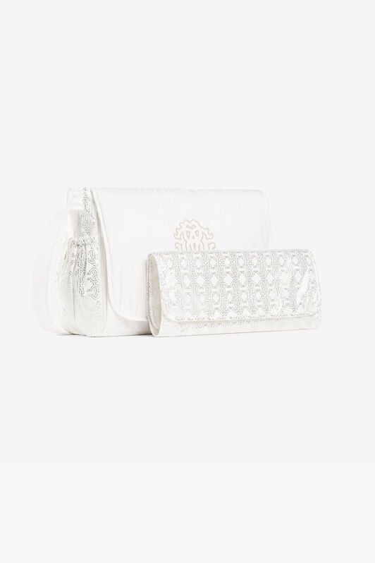 JU Logo embroidery baby changing bag Gold Platinum QJB015-SB085