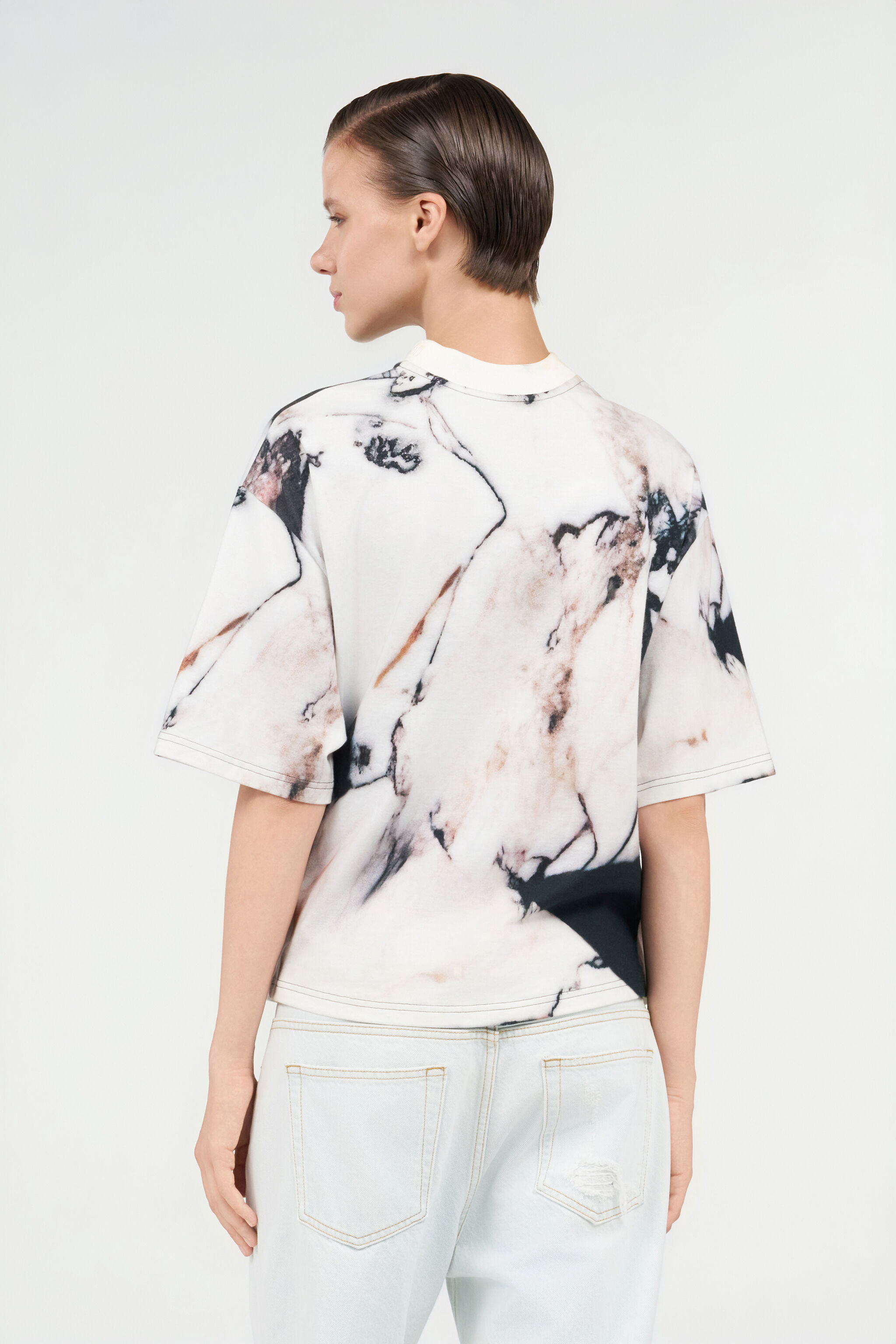 RC Grand Antique Print T-Shirt BIANCO/NERO TWT661-3PN18