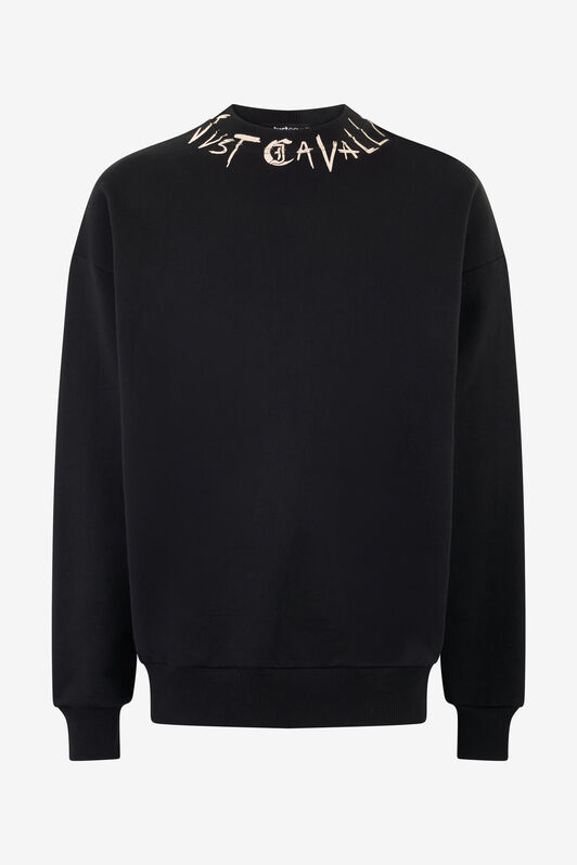 JC Black Sweatshirt With Logo BLACK WFT112-WF142