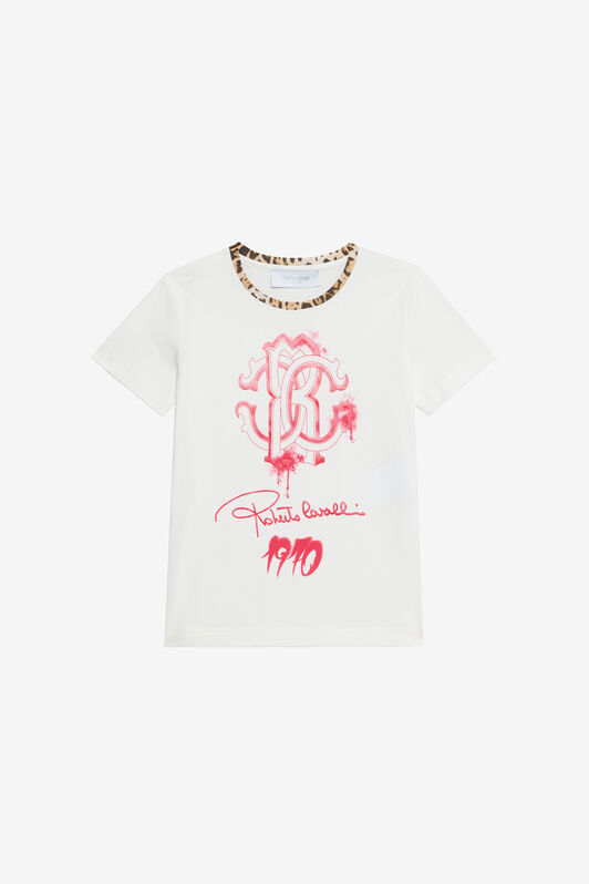 JU Optical White T-Shirt with RC Monogram OPTICAL WHITE VJT62J-JD001