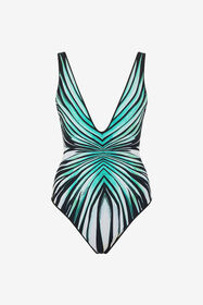 ${brand} Ray Of Sea Print Einteiliger Badeanzug ${colorDescription} ${masterID}