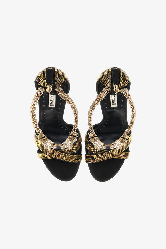 RC Panther-head high-heel sandals NERO/LIGHT COLORADO OQS032-PCS01