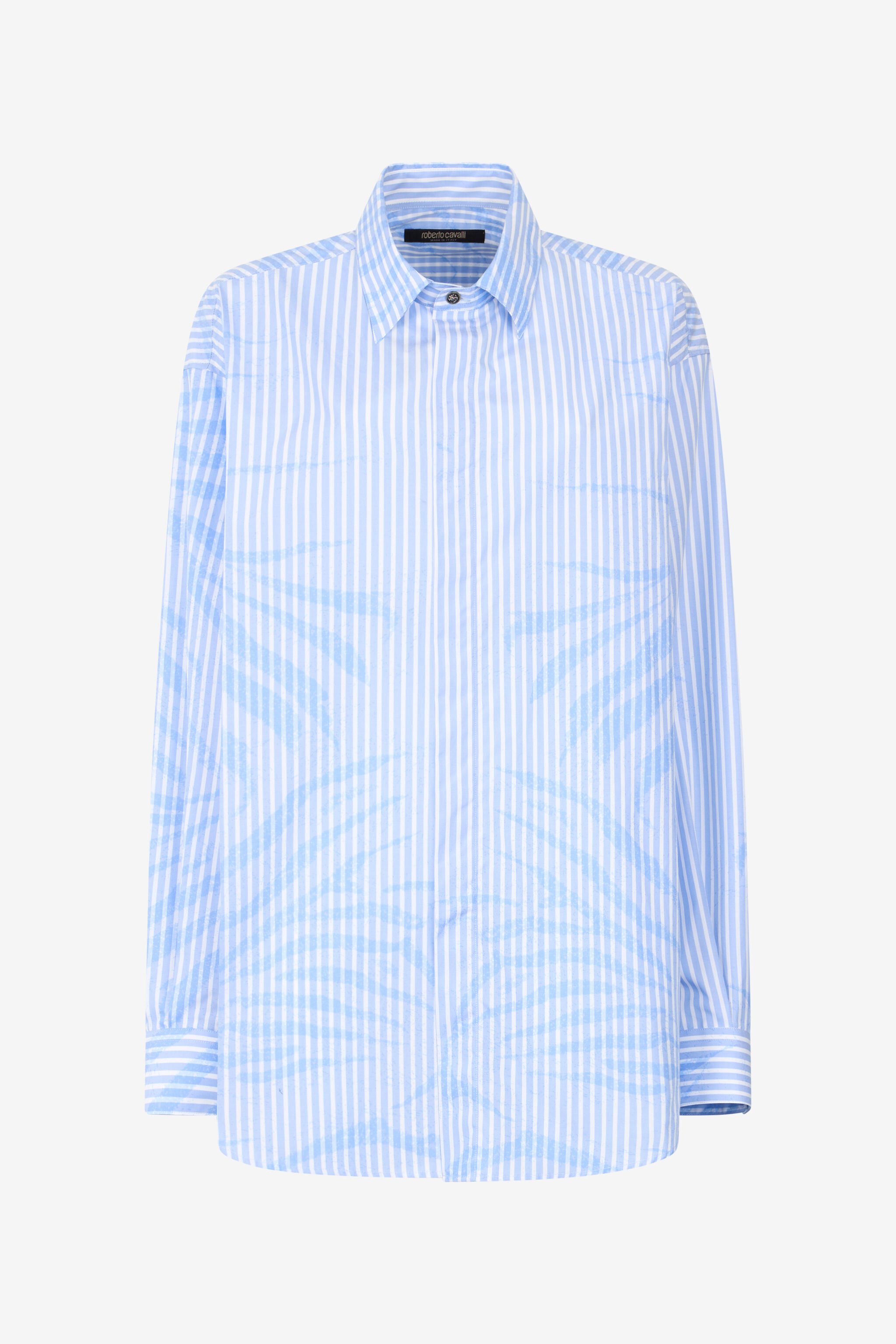 RC Striped Shirt With Zebra Pattern Light blue URT720-CH104