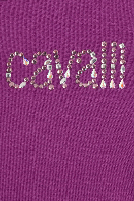 JU T-shirt con logo con cristalli JU T-shirt con logo con cristalli VIOLET JJT611-JV025
