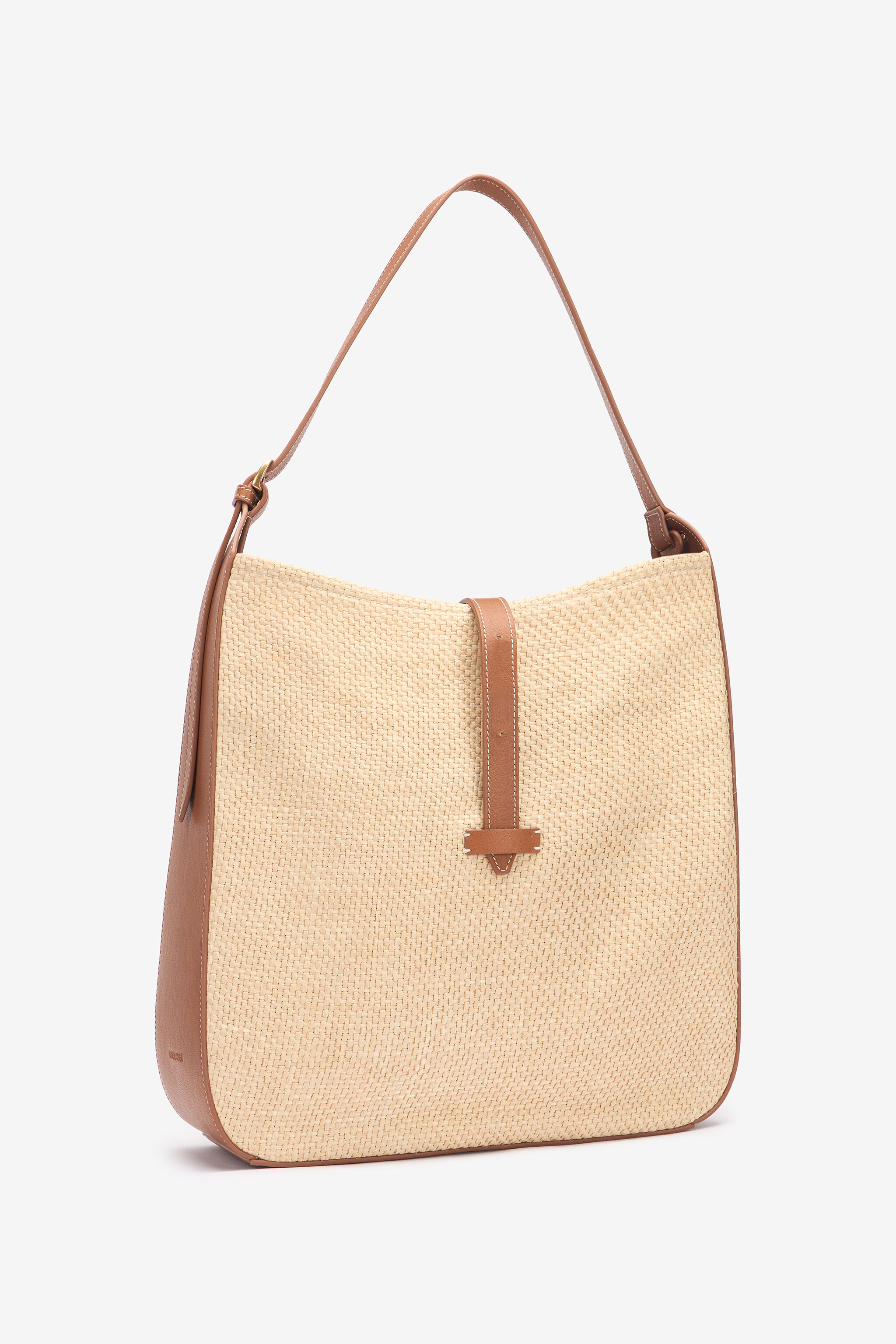 RC Grand Sac D’Épaule Effet Raphia Marron clair UWB006-PZI06