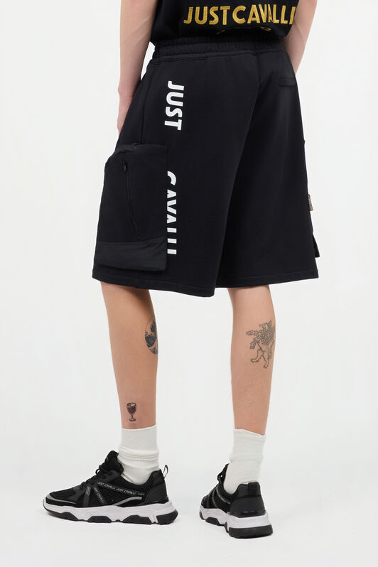 JC Shorts With Maxi-Pockets And Logo Black UFT008-UF028