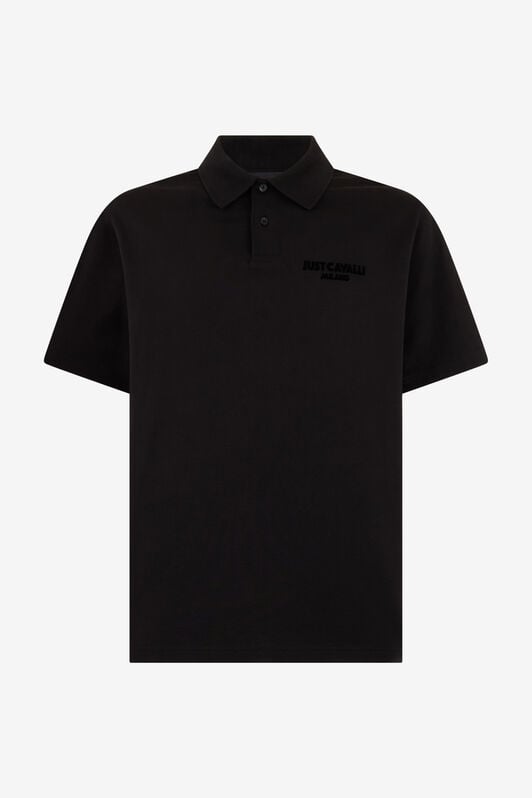 JC Polo Shirt With Top-Stitched JC Monogram JC Polo Shirt With Top-Stitched JC Monogram BLACK UFT015-UF035