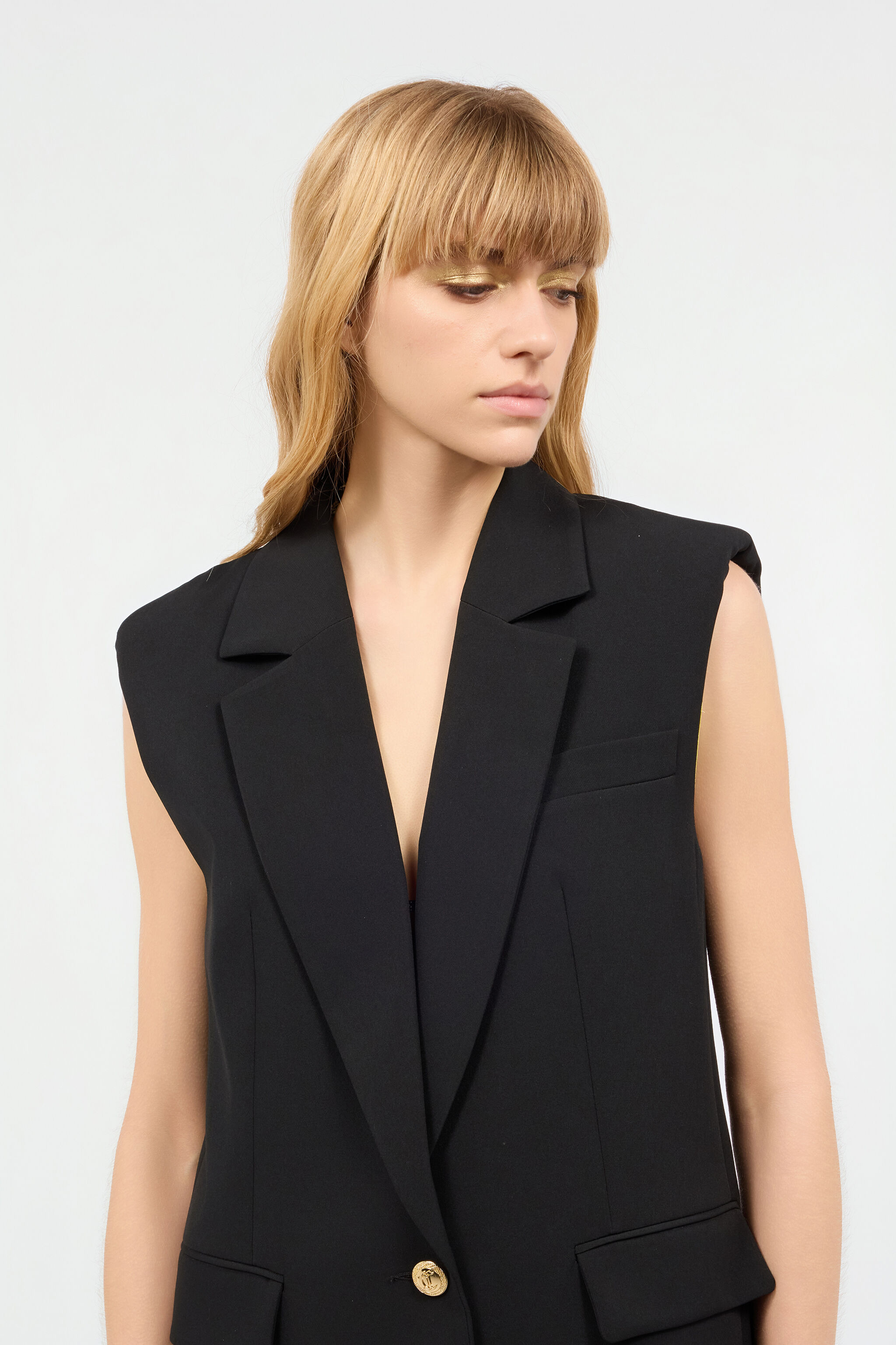 JC Einreihiges Blazerkleid Schwarz UFT189-UF255