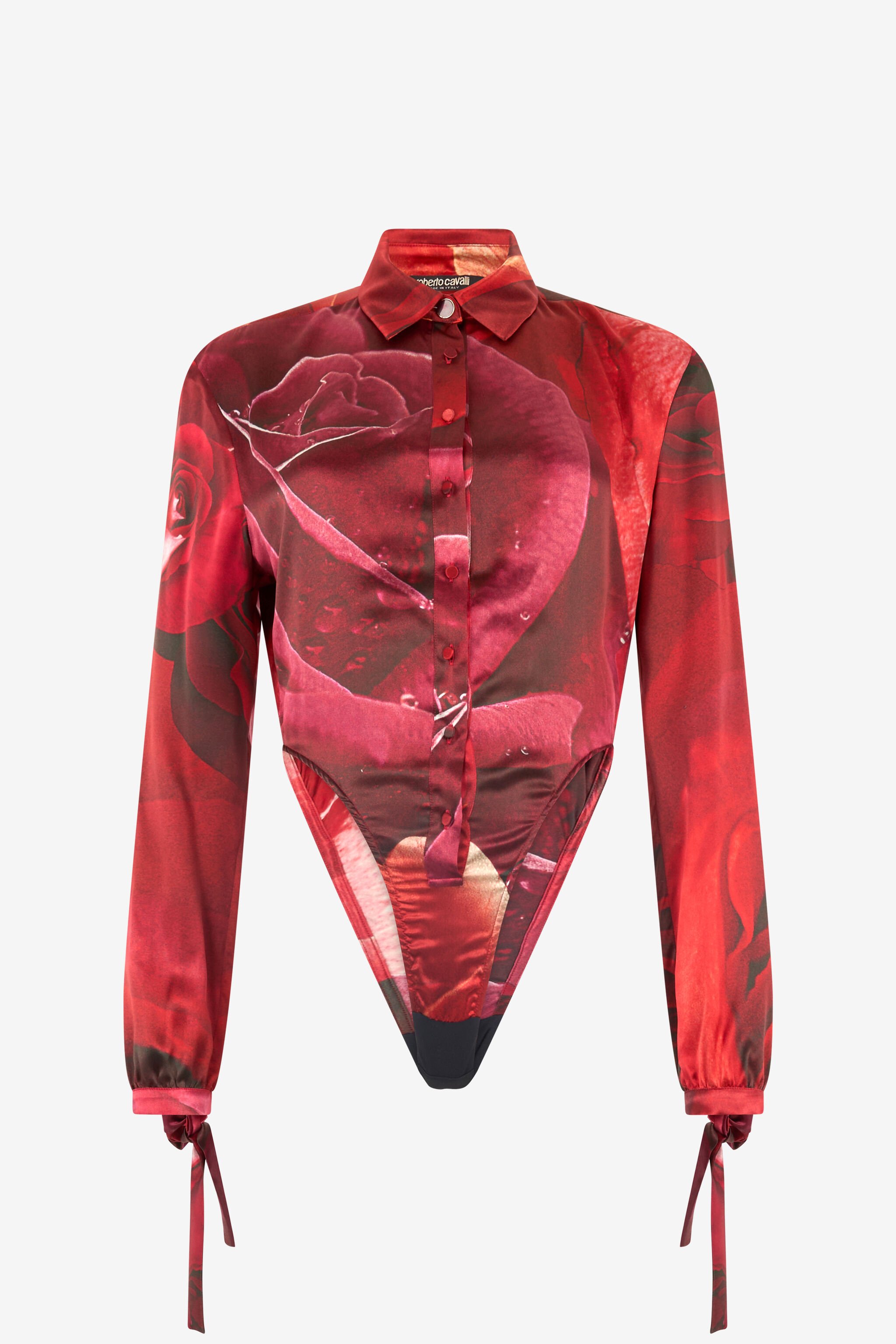 RC Bodysuit Shirt With Garden Rose Print Red UKT706-RYN48