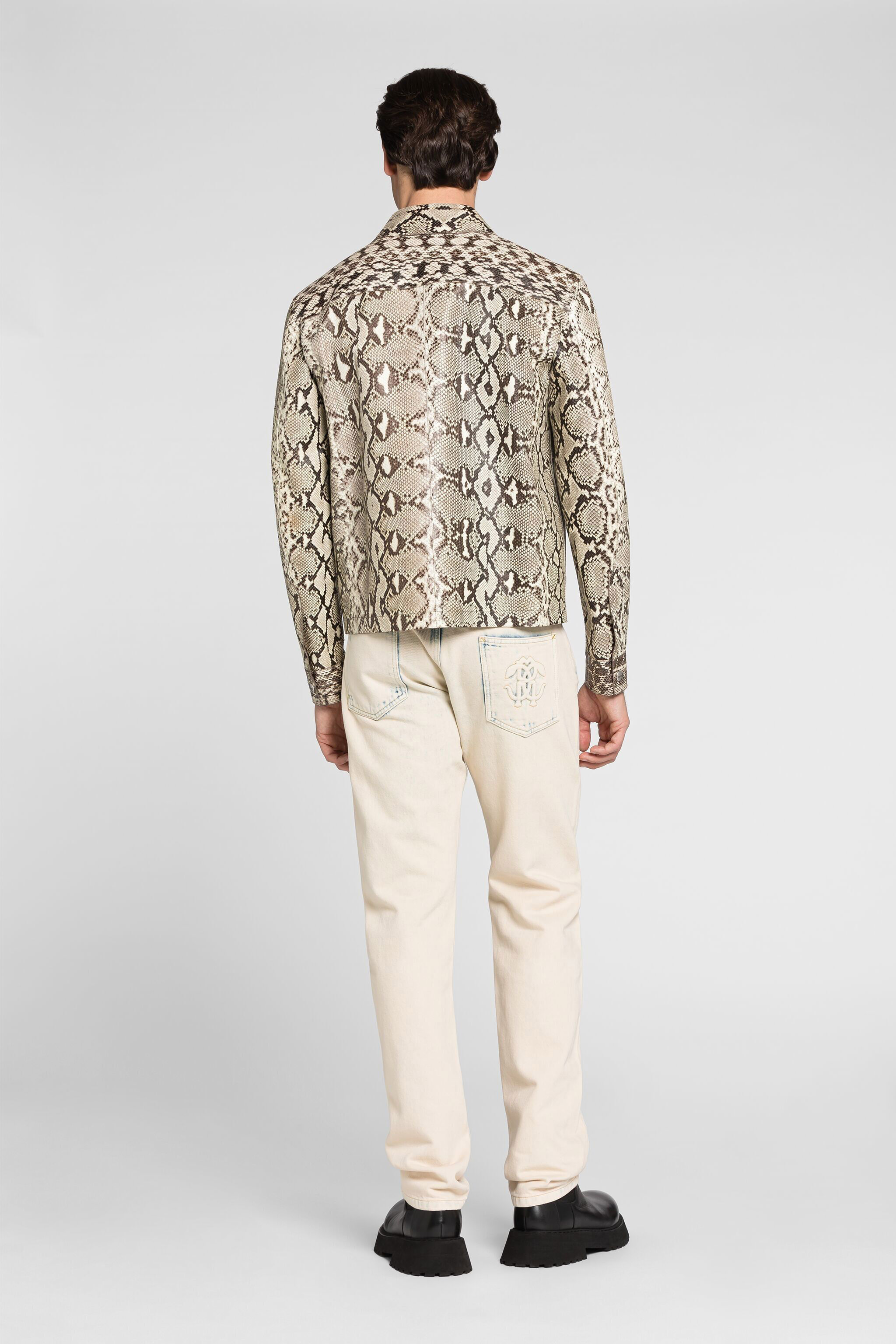 RC Mirror Snake Slim-Fit Jeans Ivory LNJ240-VT011