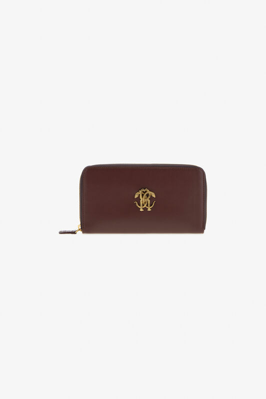 RC Wallet with Monogram RC and zip Dark brown SKA001-PZ172