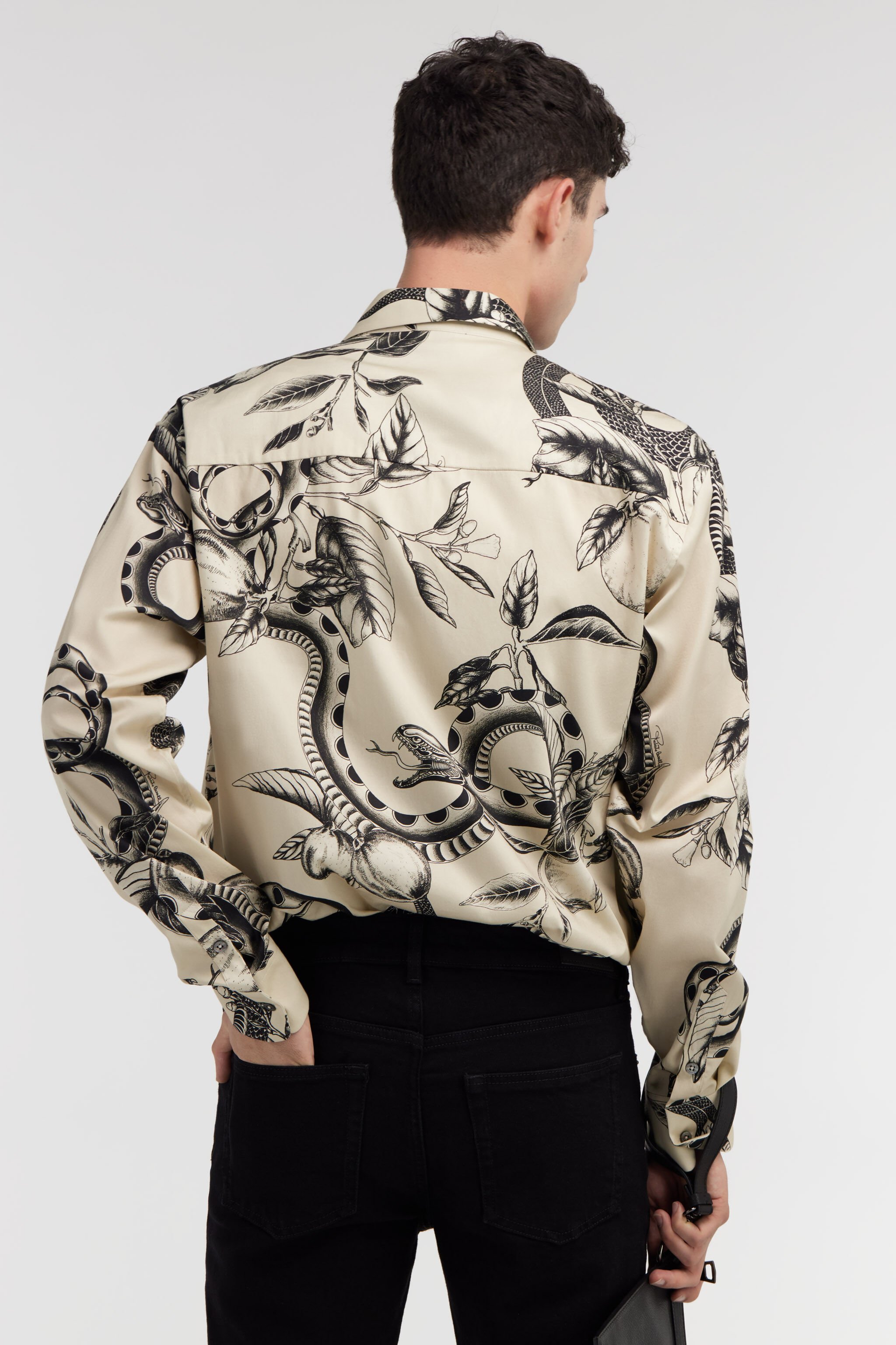 RC Snake print shirt Ivory SRT710-CDI90