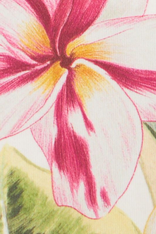 JU T-Shirt Mit Monogramm RC Und Blumen Weiß UJT62F-JD001