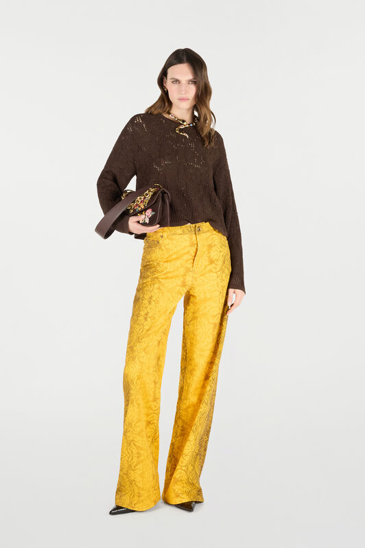 RC Crochet-Effect Sweater Brown VKM616-MAC01