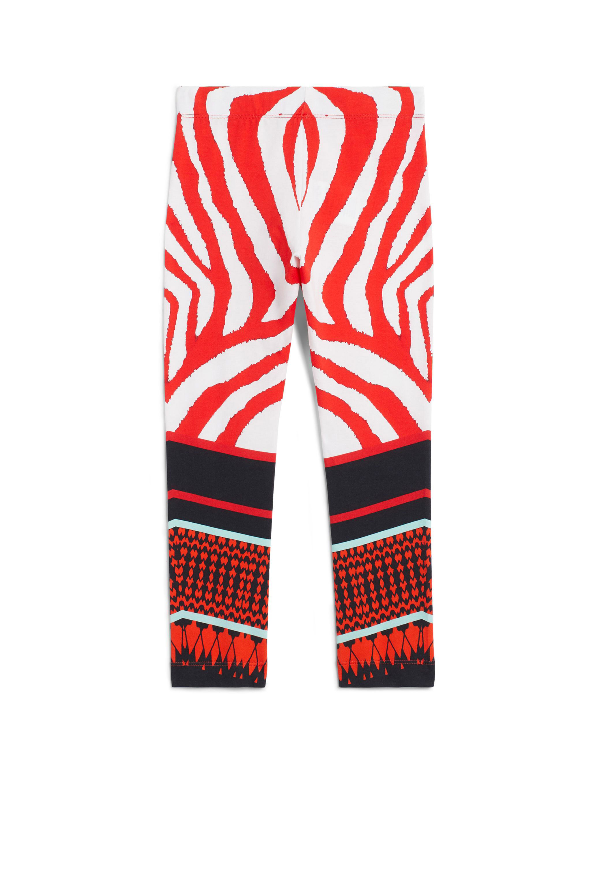 JU Zebra Foulard print leggings RED/MULTICOLOR IJT202-JMQ75