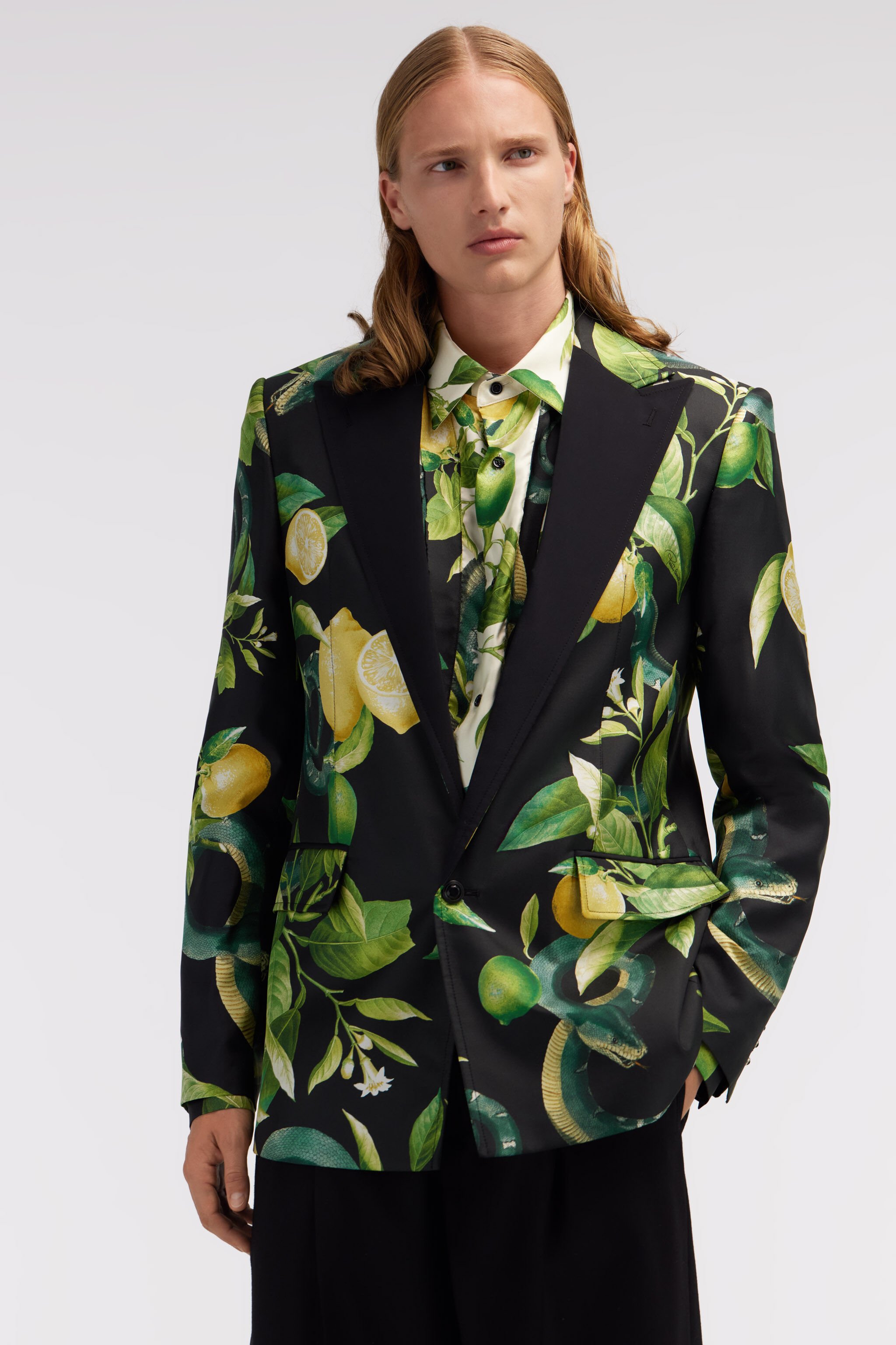 RC Lemon print blazer Black SRT411-4QI89