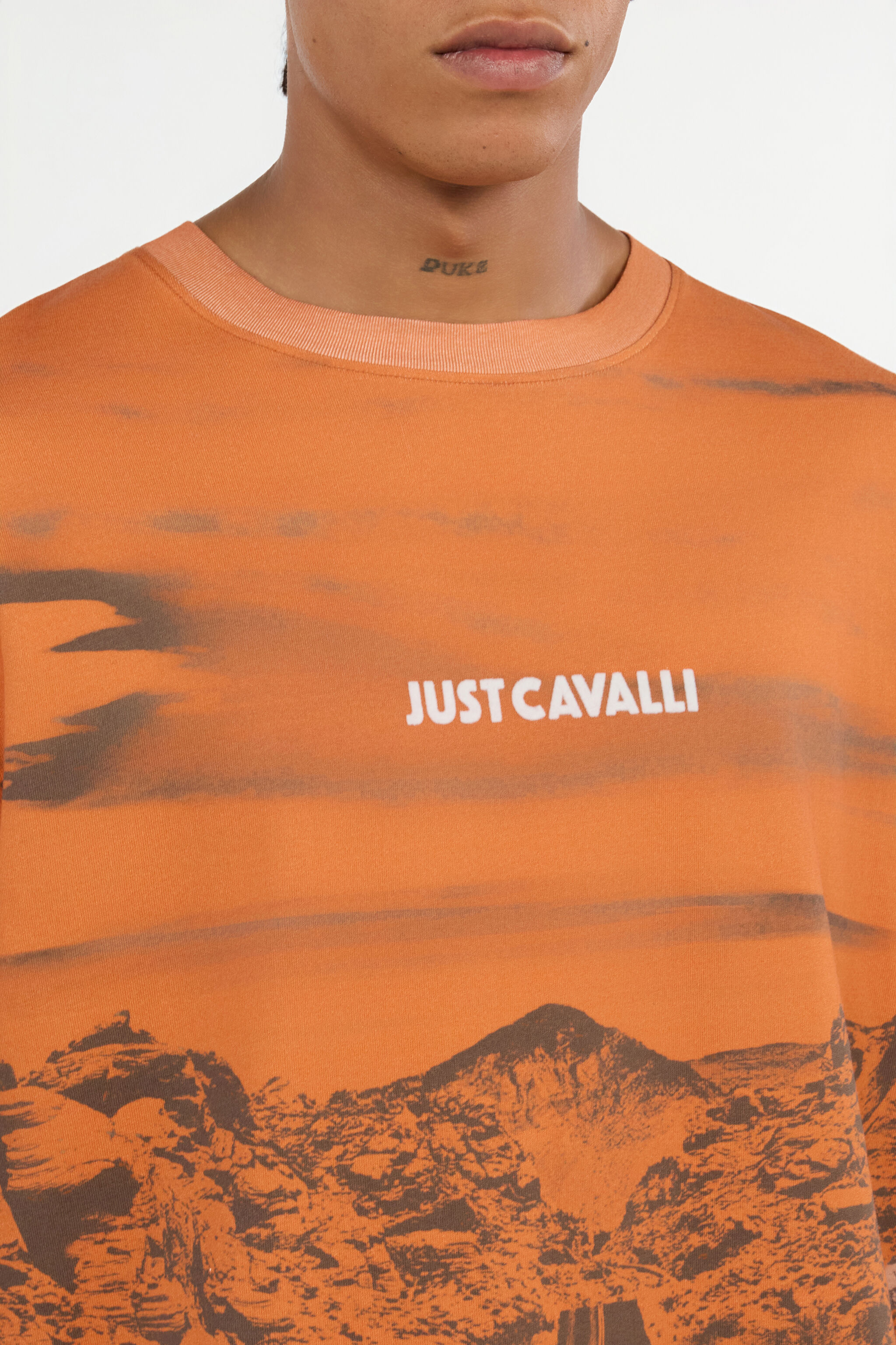 JC T-Shirt mit Long Way-Aufdruck APRICOT ORANGE VFT049-VF093