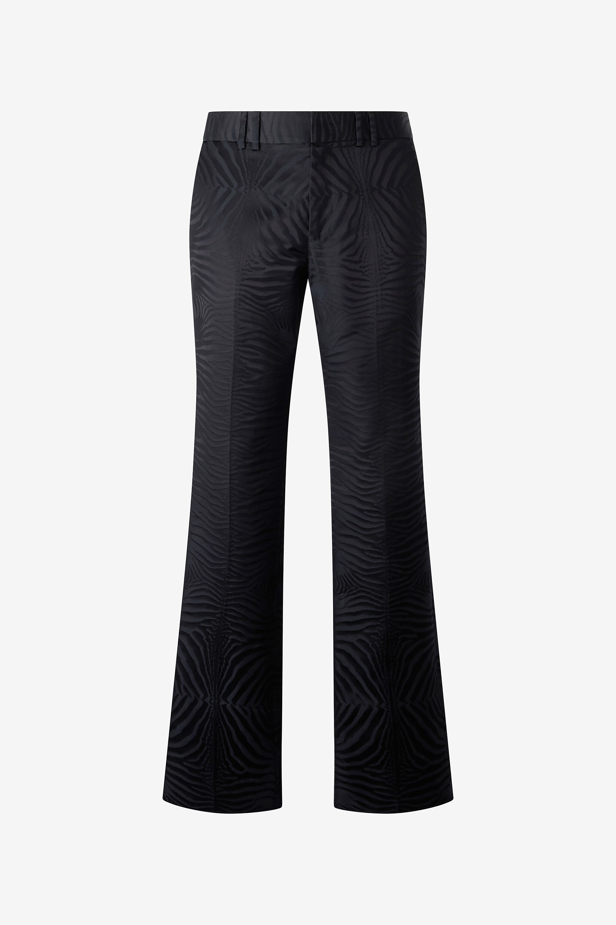 RC Flared Pants With Tiger Skin Pattern Black URT226-TJ033