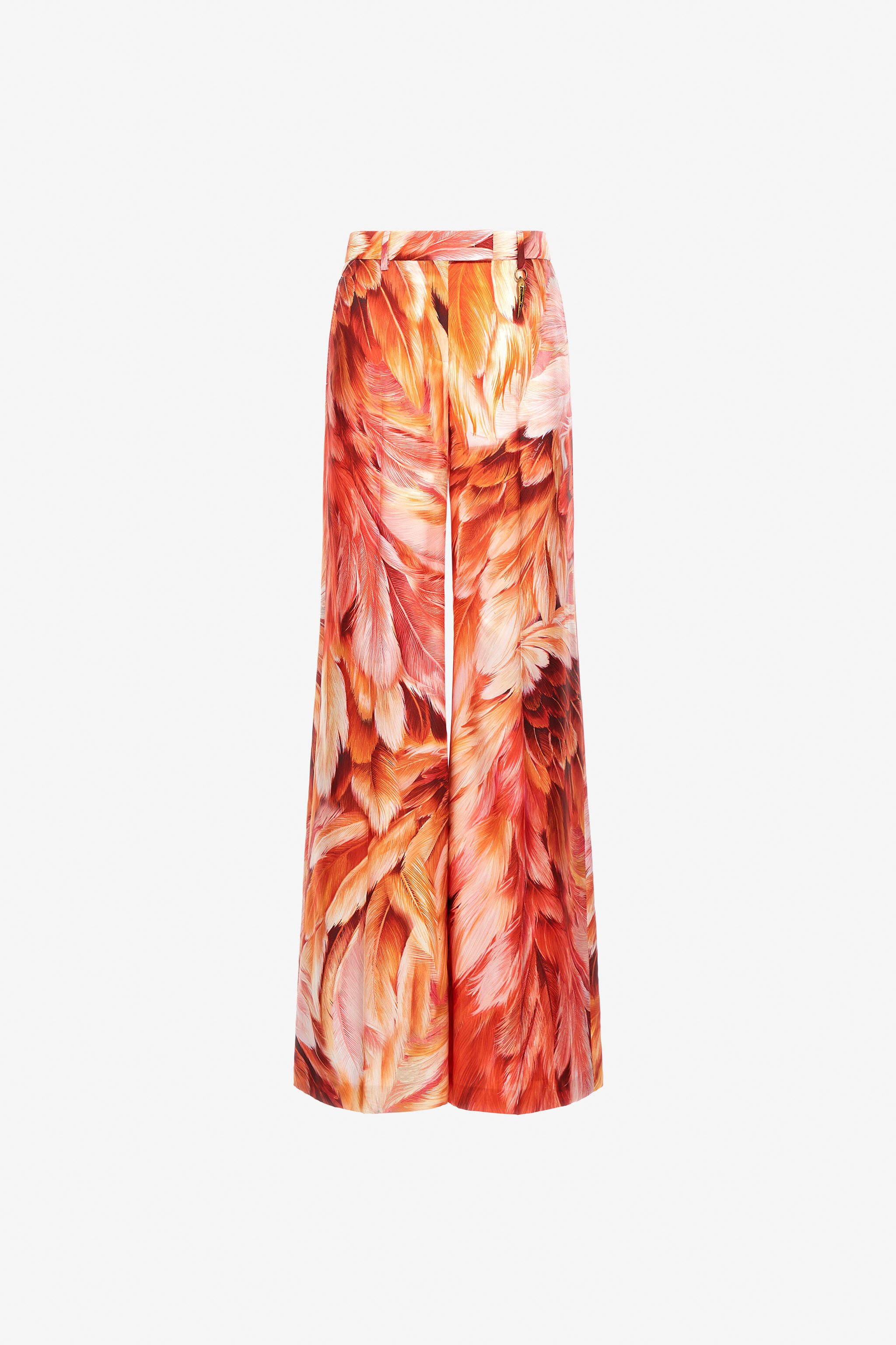 RC Plumage print trousers Orange SWT202-4QL71