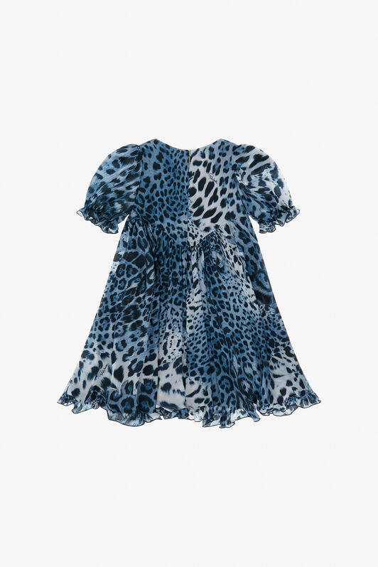JU Leopard Print Dress JAGUARSKIN BLUE TJT10M-2NM10
