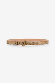 ${brand} Cintura Con Motivo Python Dorato E Fibbia Serpente ${colorDescription} ${masterID}