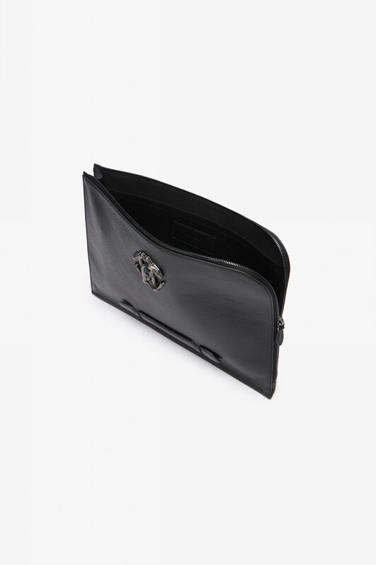 RC Black Pouch With Monogram RC RC Black Pouch With Monogram RC BLACK QOB00E-PZO37