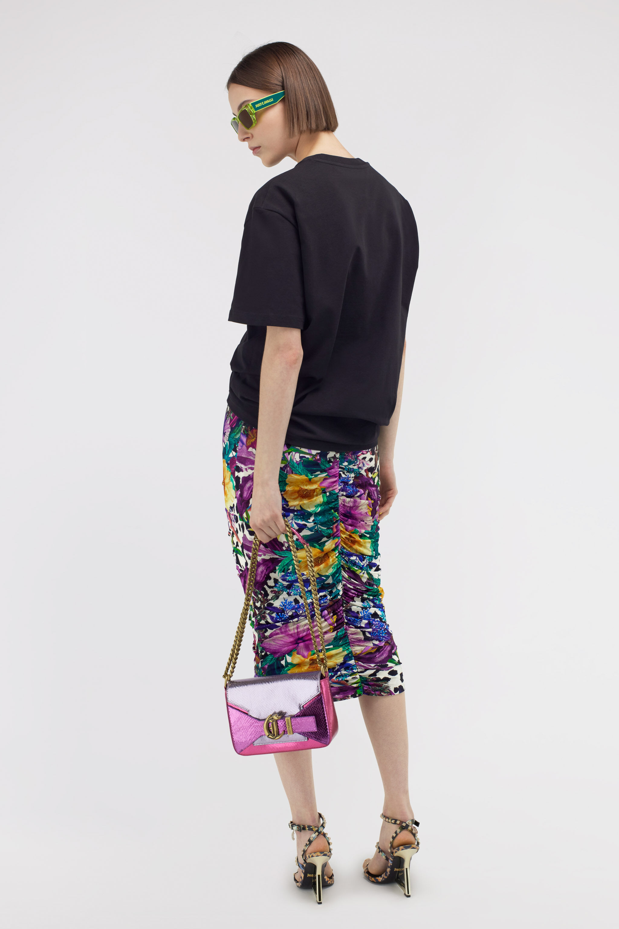 JC Just Cavalli skirt Green/Purple SFT039-SF878