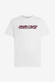 RC White T-Shirt With Embroidered Snake Logo WHITE ROT60C-JD065