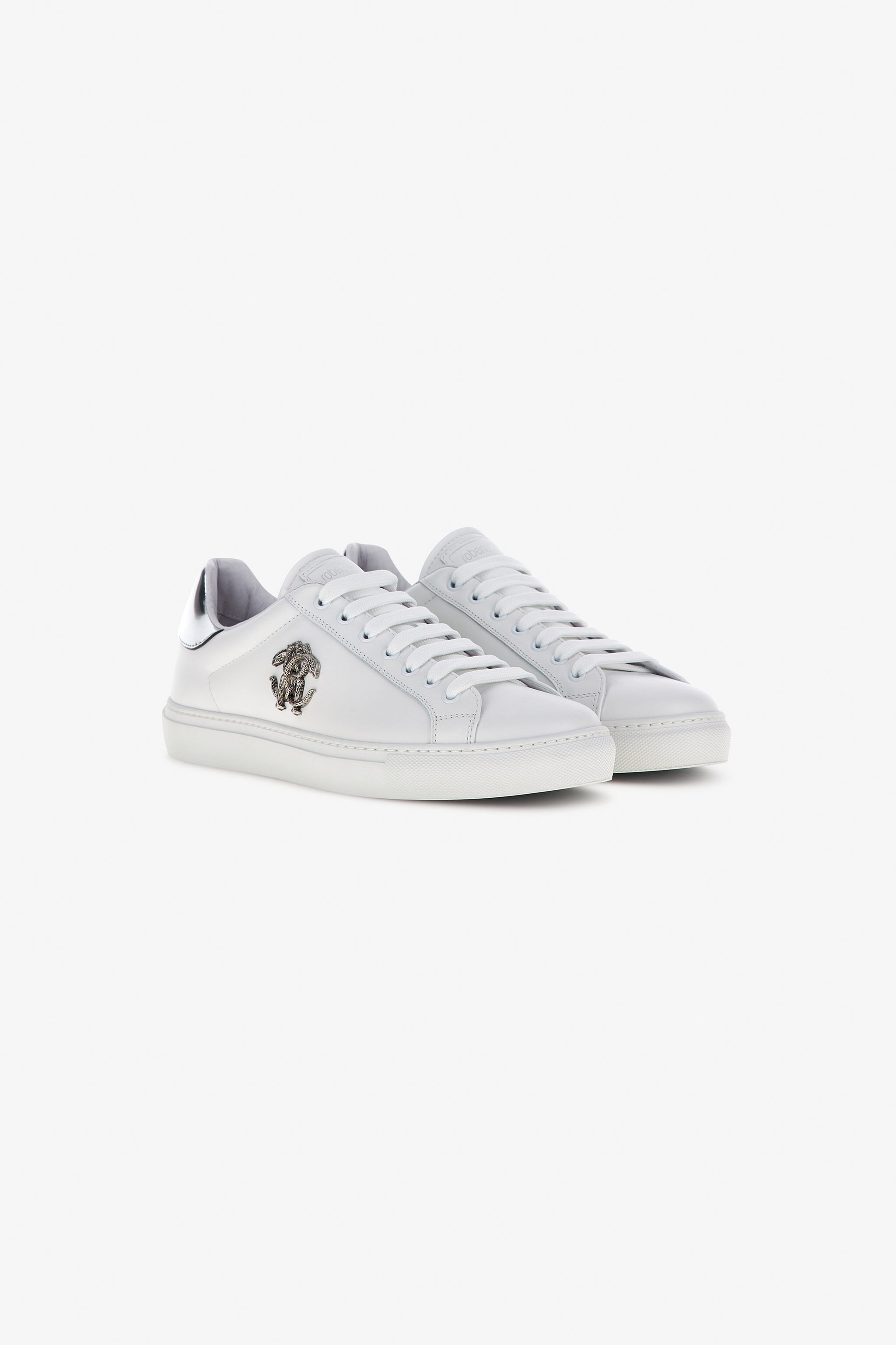 RC Sneakers with Monogram Mirror Snake White/Silver RRS009-PZB23