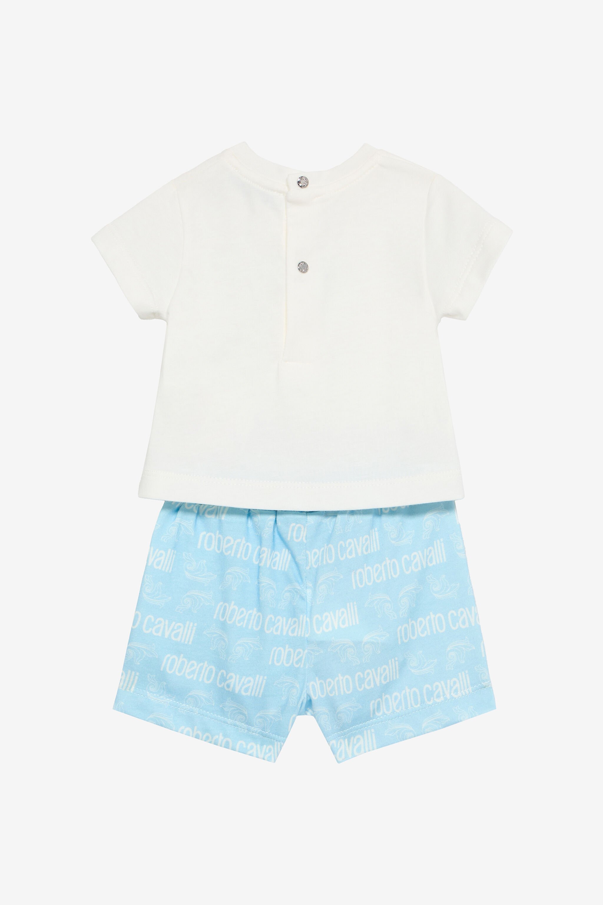 JU Ensemble T-Shirt Et Short À Logo Bleu clair UJT824-JD001