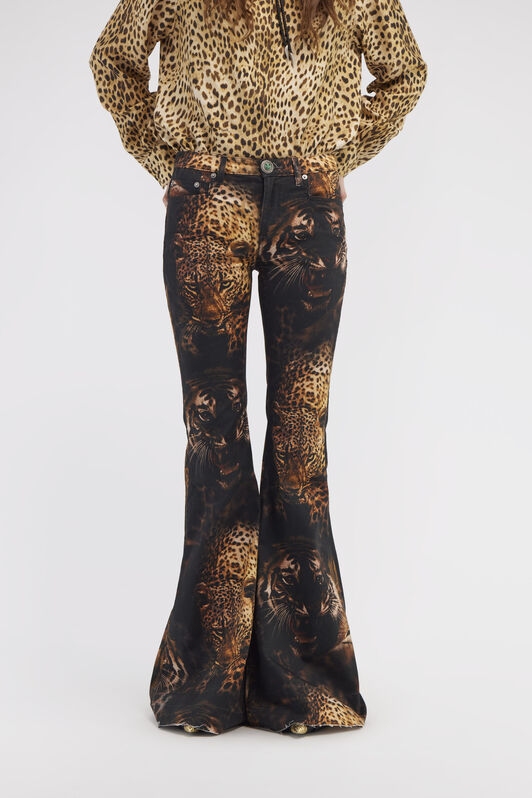 RC Jaguar print jeans Dark brown RWJ205-DAI14